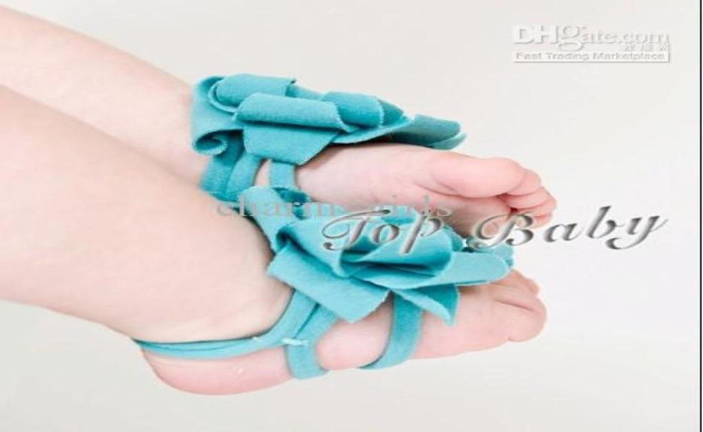 

5pcs New TOP BABY Baby Foot Flower Feet Band Foot Ties Barefoot Sandals Baby First Walker Shoes2861571, Multi-color
