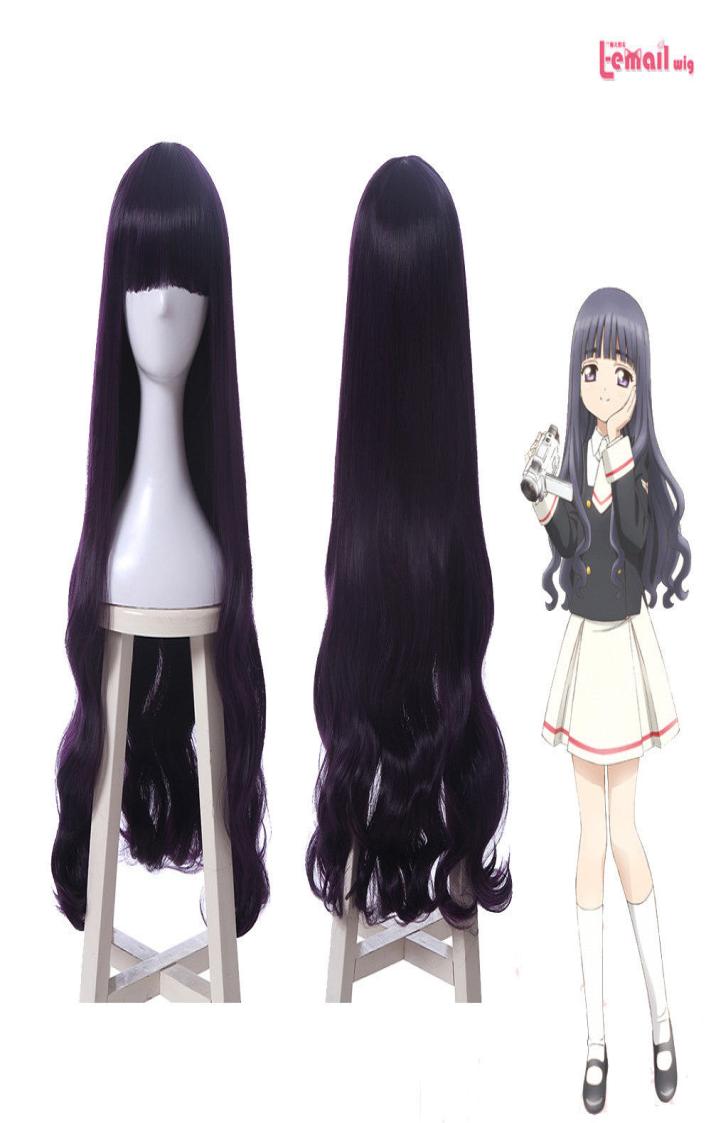 

gtgtgtCard Captor Sakura Tomoyo Daidouji Long Wave Wavy Purple Cosplay Wig Party Wigs6735682