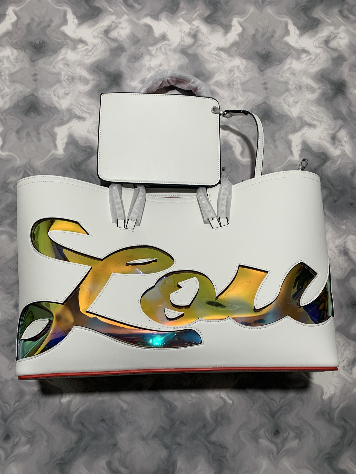 

Mixed Printing Women Big Bags Platfor doodling designer handbags totes composite handbag genuine leather purse shoulder Bags 2Pic/set for red color inside wallets
