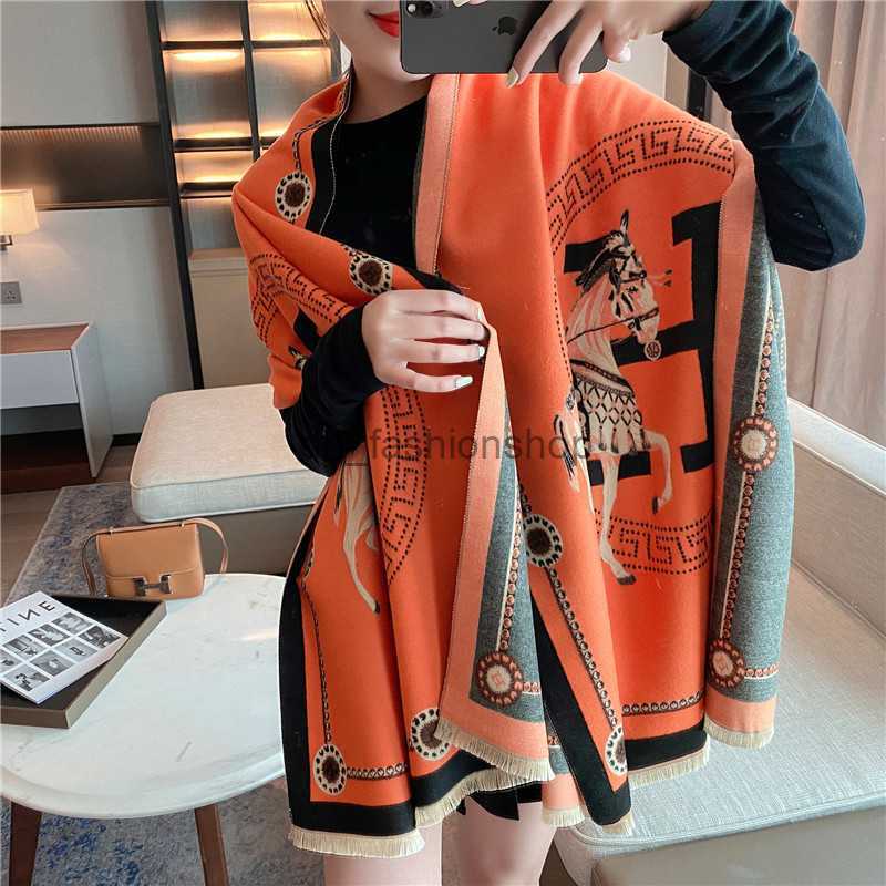 

Women's autumn and winter warm scarf Korean version thickened imitation female cashmere scarves new design