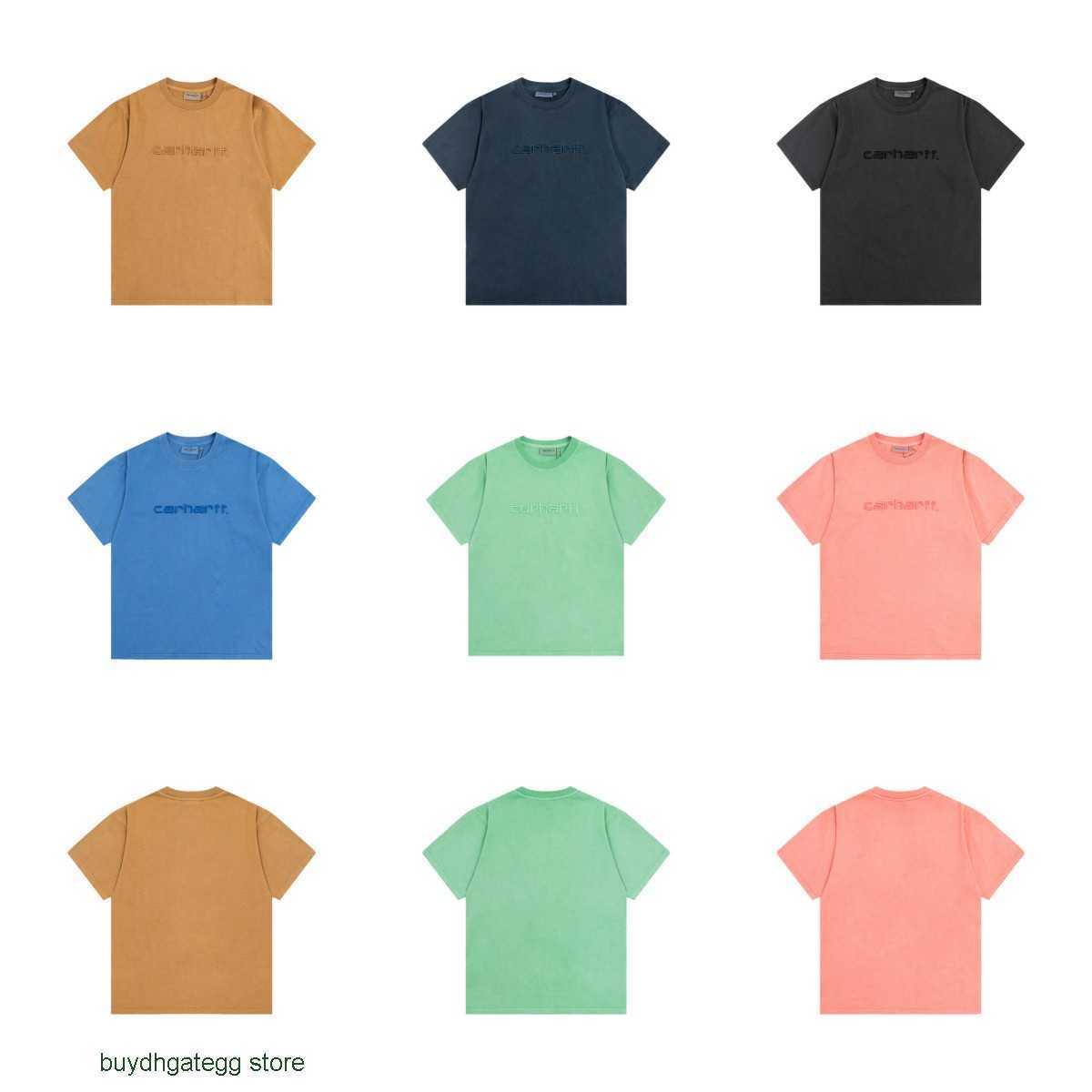 

Sxk5 Fashion Men' and Women' T-shirt Tooling Brand Carhart New Heavy Industry Wash Water Used Small Label Classic Cotton Couple Short Sleeve, Black