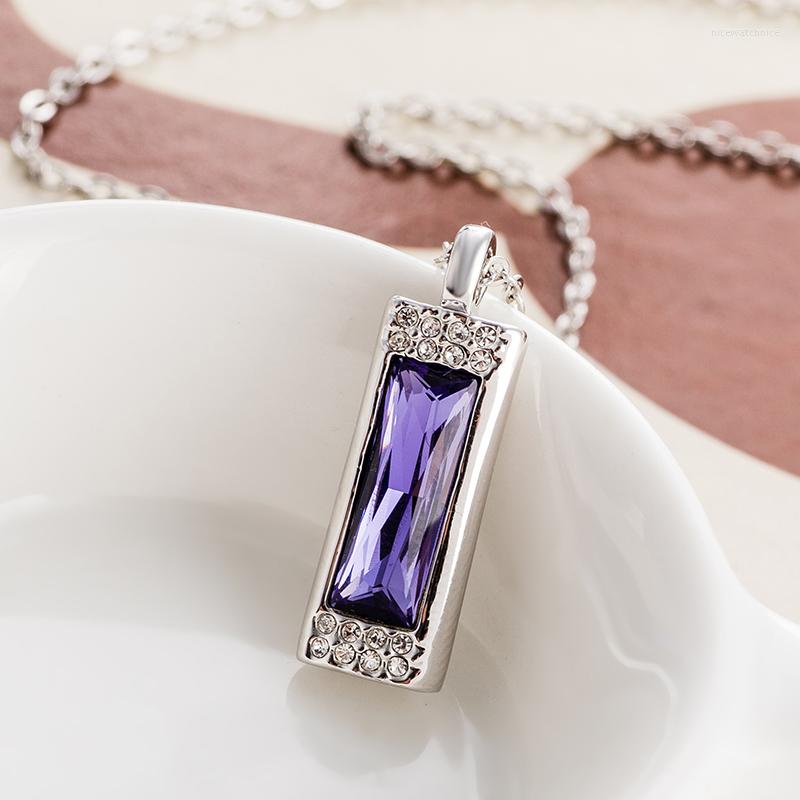 

Pendant Necklaces NL-00473 Authentic Austrian Crystal Jewelry Heavy Metal Free Geometric For Women Christmas Gift Fashion Accessories
