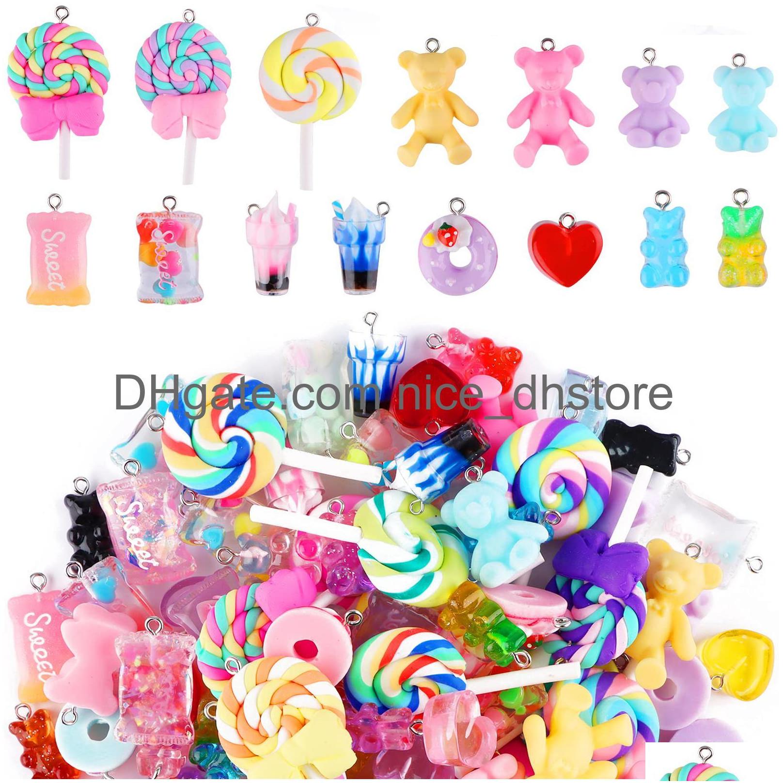 

Pendant Necklaces 40/50/ Mini Glass/Resin Bottle Charms Pendants With Resin Inside Imitation Pearl Milk Boba Fruit Juice Cup St Bubb Dhgsi