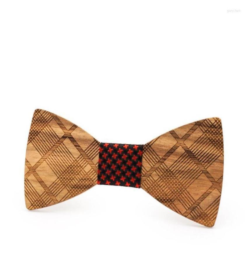 

Sitonjwly Plaid Wooden Bow Ties For Mens Shirt Wood Bowties Cravate Homme Wedding Party Corbatas Hombre Pajarita Tie Neck4901396
