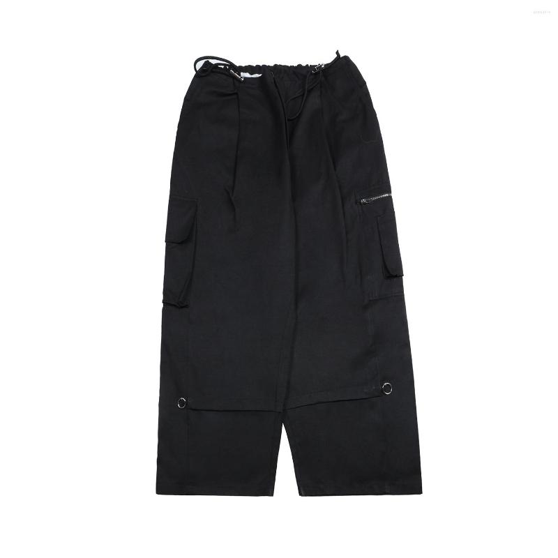 

Women' Pants Casual Straight Workwear Women' Retro High Waist Slimming Wide Leg Autumn And Winter Long Trendy Asymmetric, Black