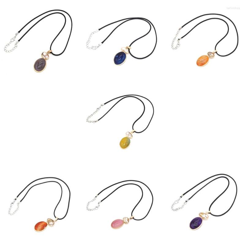 

Pendant Necklaces Natural Stone Necklace Oval Shape Inlay Pearl Rope Chain Gemstone Exquisite Charms For Jewelry Making Diy Accessories