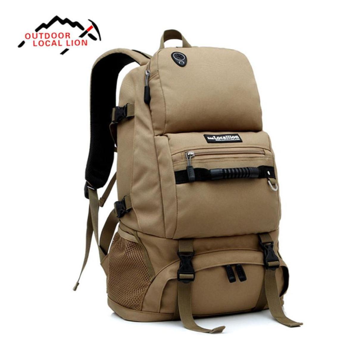 

LOCAL LION 40L Shoulder Bag Backpack Waterproof Bag With Shoes Compartment For Traveler Hiking Mountaineering 0656338888, Red