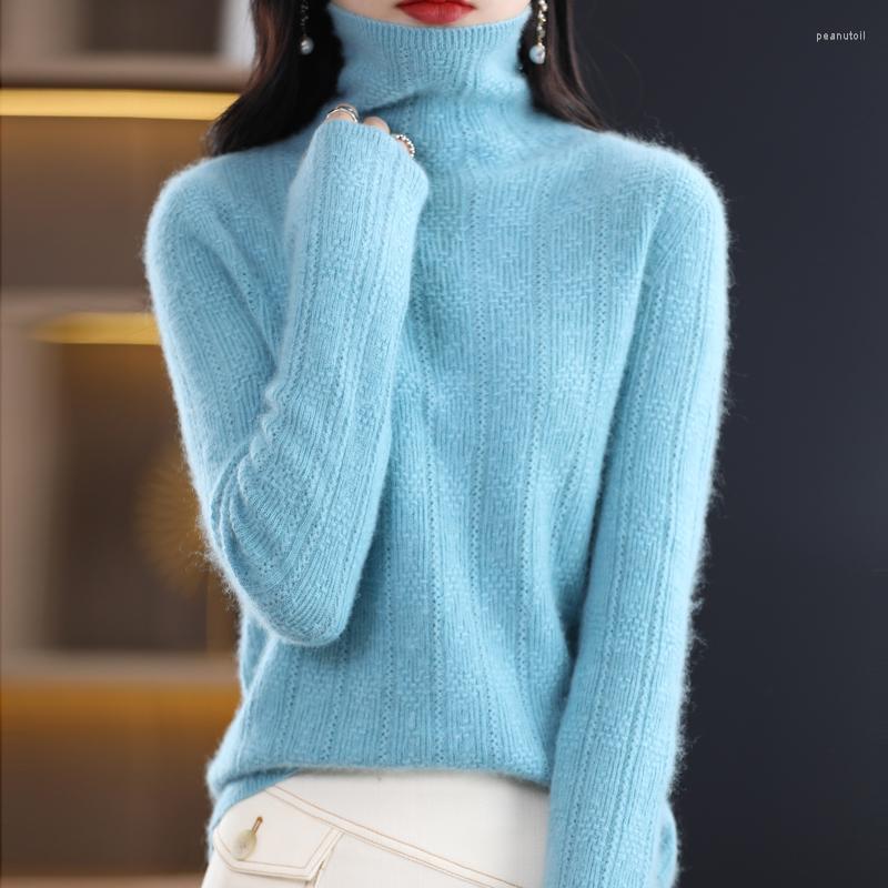 

Women' Sweaters 23 Selling Spring And Autumn Wool Women' High-neck Sweater With Trend Knitting Long-sleeved Pure, Beige