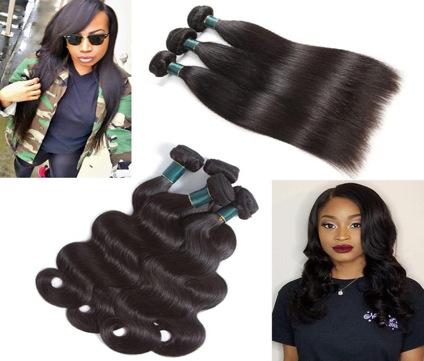 

Real Remy Human Hair 34 Bundles Straight Body Wave Unprocessed Brazilian Virgin Hair Weave Wefts Hair Extension Grade 10A Natural9473091