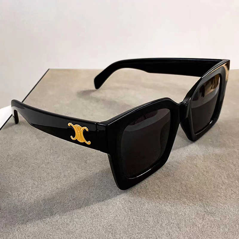 

Arc de Triomphe Box Black Versatile Premium Sense Ins Style Large Face Slim Sunglasses Female