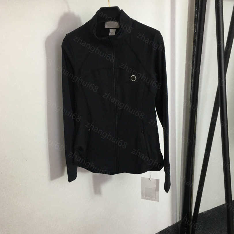 

23ss womens designer clothing womens jacket Offset printing logo letters stretch slim standing collar long sleeve zipper coat blazer High quality Women Clothes a1