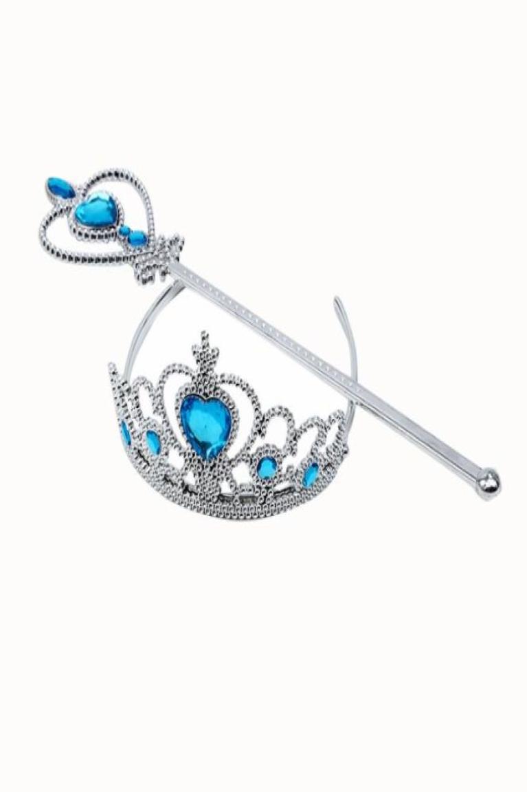 

Girls Princess Tiara Crown Headband Fairy Wands Sticks Kids Children Dress Up Props Halloween Birthday Party Favors9071860, Red