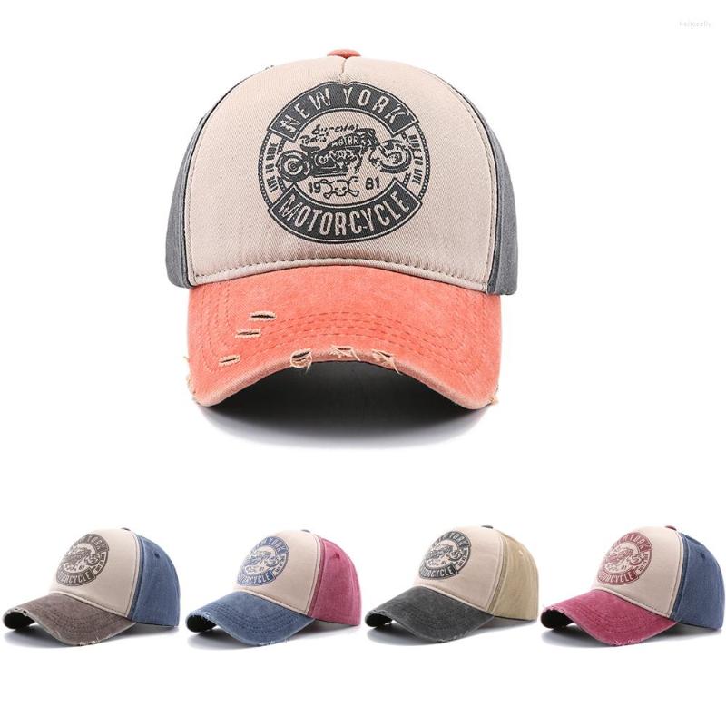 

Ball Caps Fashion Letter Print Snapback Washed Cotton Baseball Cap Men Women Patchwork Hip Hop Outdoor Spring Summer Sun Hat, Brown visor