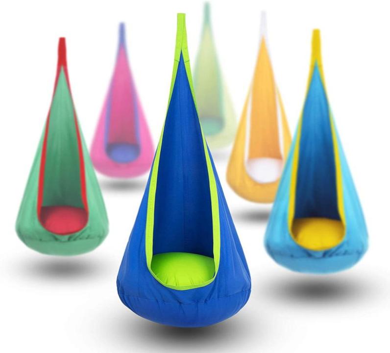 

Kids Pod Swing Seat 100 Cotton Child Portaledges for Indoor and Outdoor Hammock Chair8479191
