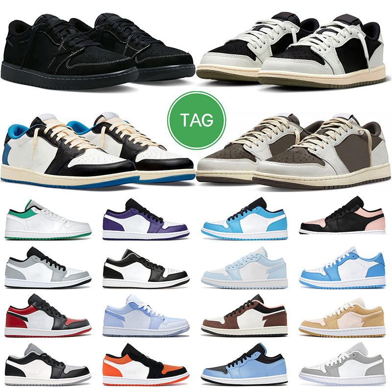 

1 Low Black Phantom Basketball Shoes men women 1s Olive Reverse Mocha Concord UNC Wolf Grey mens trainer sneakers, 35