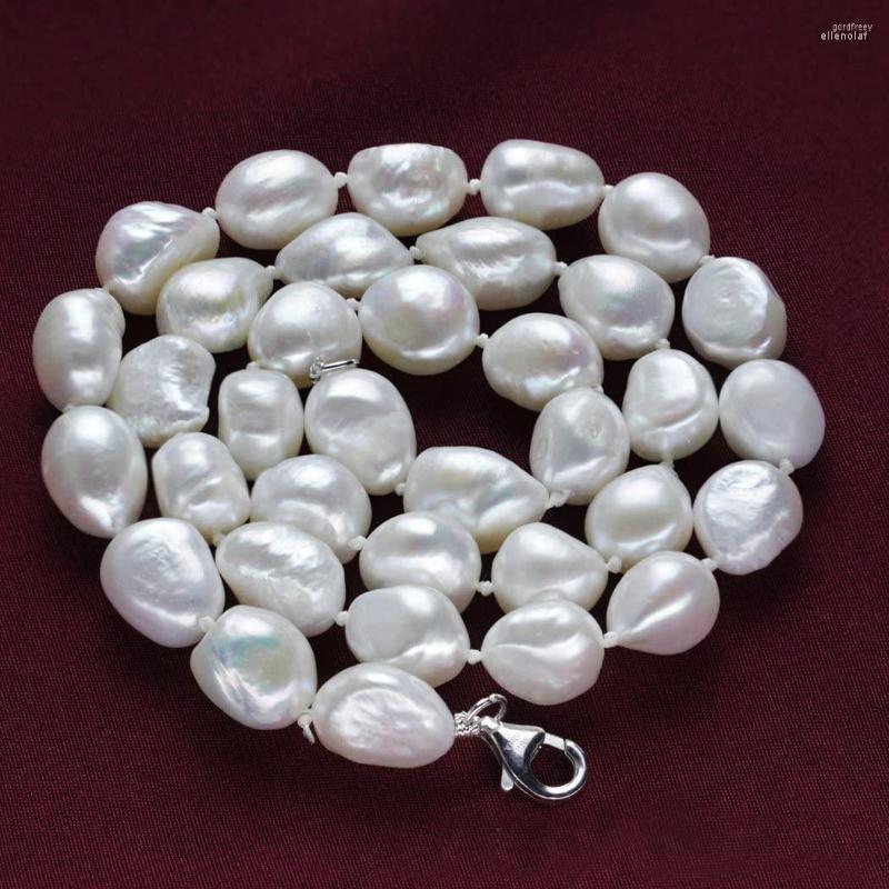 

Choker Natural Freshwater Pearl Necklace Baroque Jewelry For Women Wedding Stainless Steel Accessories Wholesale