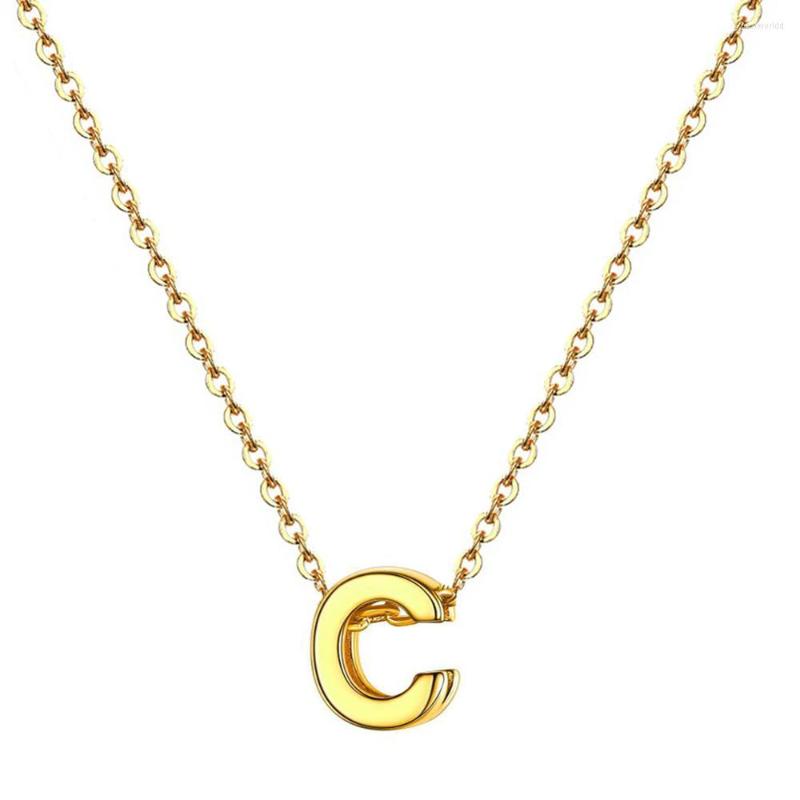 

Pendant Necklaces MinaMaMa Stainless Steel A-Z Naked Letter Initial Necklace For Women Custom Handmaking Alphabet Jewelry
