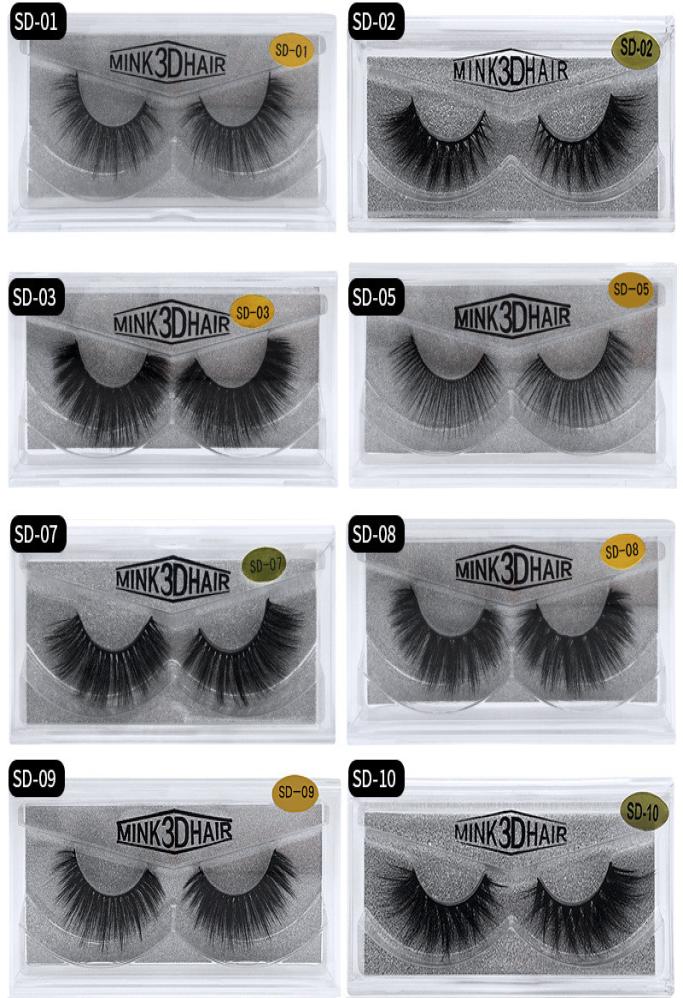 

Top 3D Mink Eyelashes Eye makeup Mink False lashes Soft Natural Thick Fake Eyelashes 3D Eye Lashes Extension Beauty Tools 20 style5139112