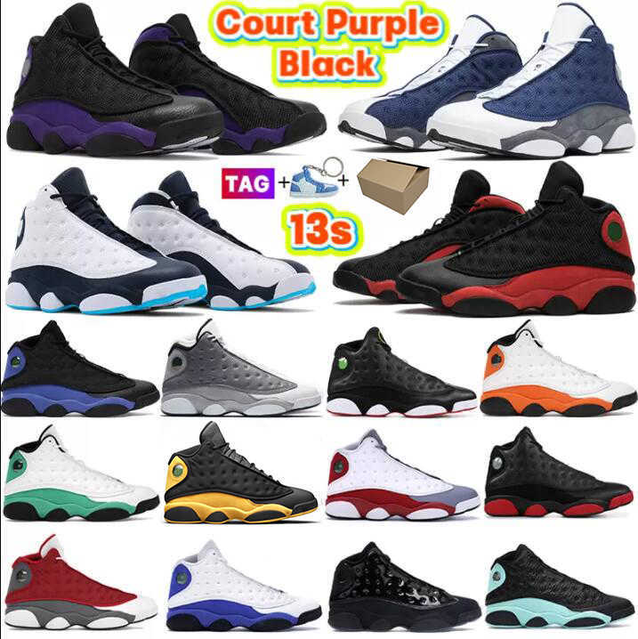 

Designer 13s Basketball Shoes Court Purple Black 13 Red Flint Starfish Hyper Royal Men Trainers Dirty Bred OG Chicago Playground Lucky Green women Sneakers, Court purple 36-47