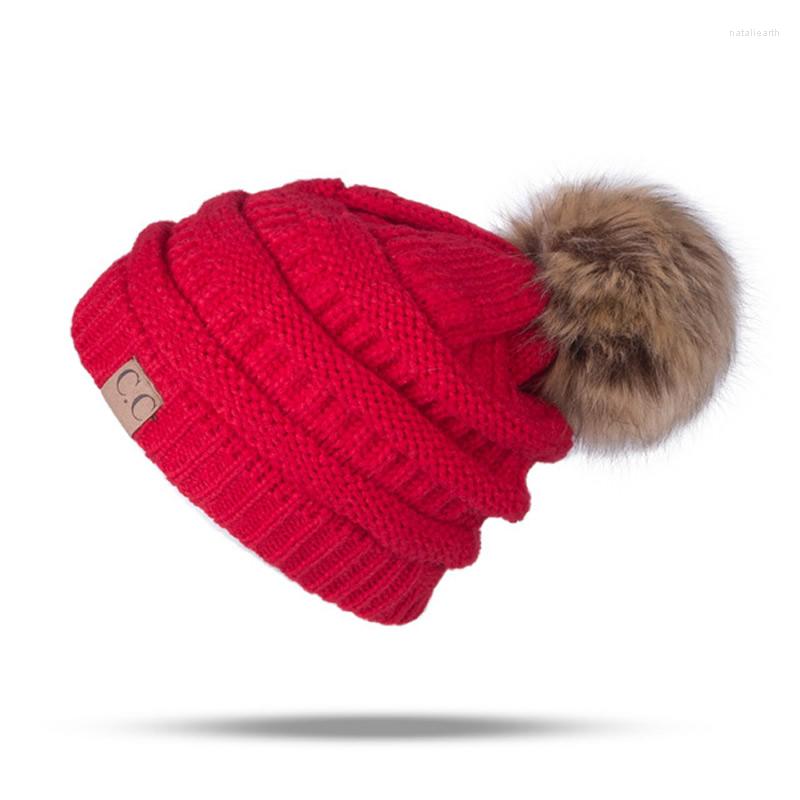 

Berets Women's Winter Hat Beanie Wool Lining Men's And Knitted Hats For Girls, Black
