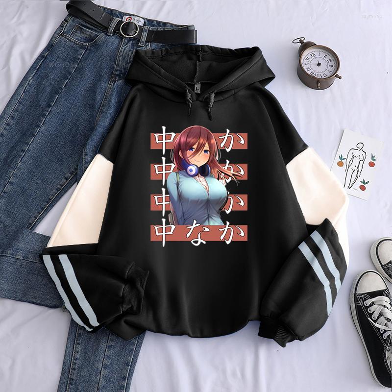 

Men's Hoodies Japanese Anime The Quintessential Quintuplets Miku Oversized Cartoon Harajuku Printed Long Sleeves Women Men Sweatshirts, Green