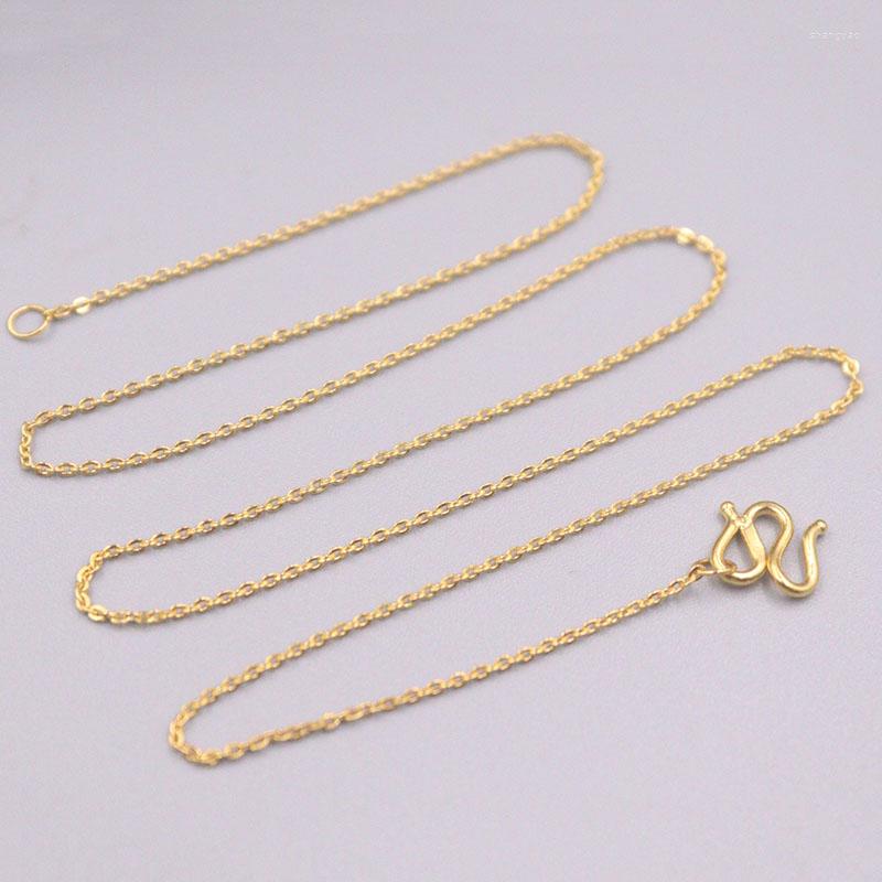 

Chains Solid 24K Yellow Gold Rolo O Chain Necklace 16"L 0.9mmW Women D PURE