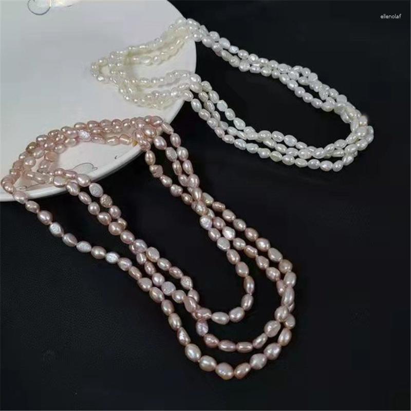 

Chains Exquisite Women's Baroque Pearl Long Necklace White/pink /purple Weddings/Party Gift Fine Jewelry ChainsChains Gord22