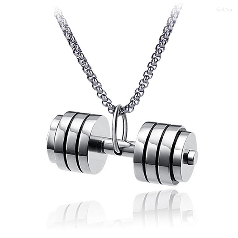

Pendant Necklaces DXJEL Fashion Jewelry Stainless Steel Charm Necklace For Men Fitness Statement Gifts Sports Lovers