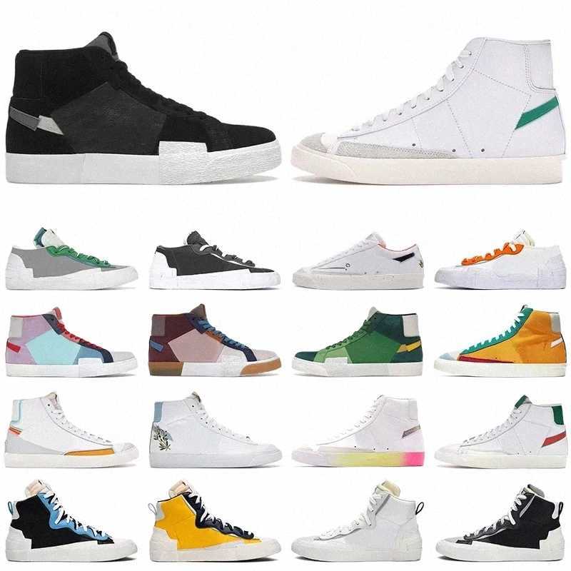 

77 blazer mid vintage low men women casual shoes Black White Multi Color Catechu Pacific Blue Kumquat Mosaic mens trainers platform sneakers y1A5#, 16