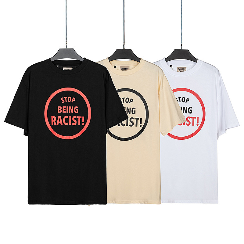 

2023 Letter Printed Round Neck Loose Short Sleeve Shirt Street Casual Style Loose Tees, White