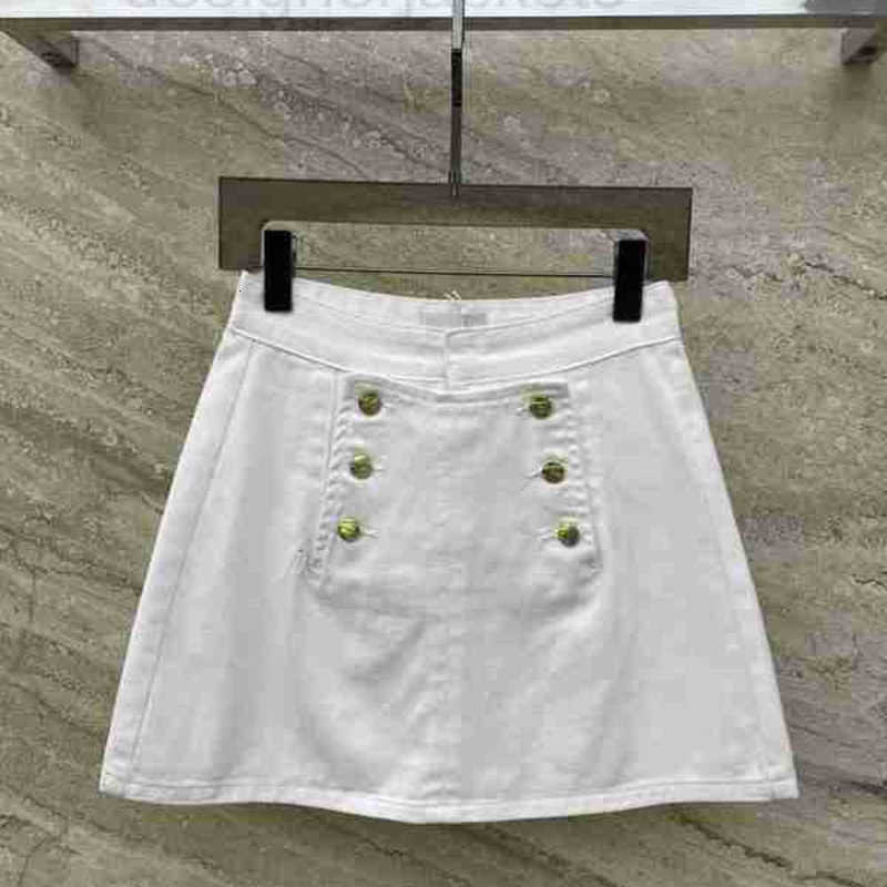

Skirts Designer 23 Spring/Summer New Collection Denim Half Skirt RHYR, White2