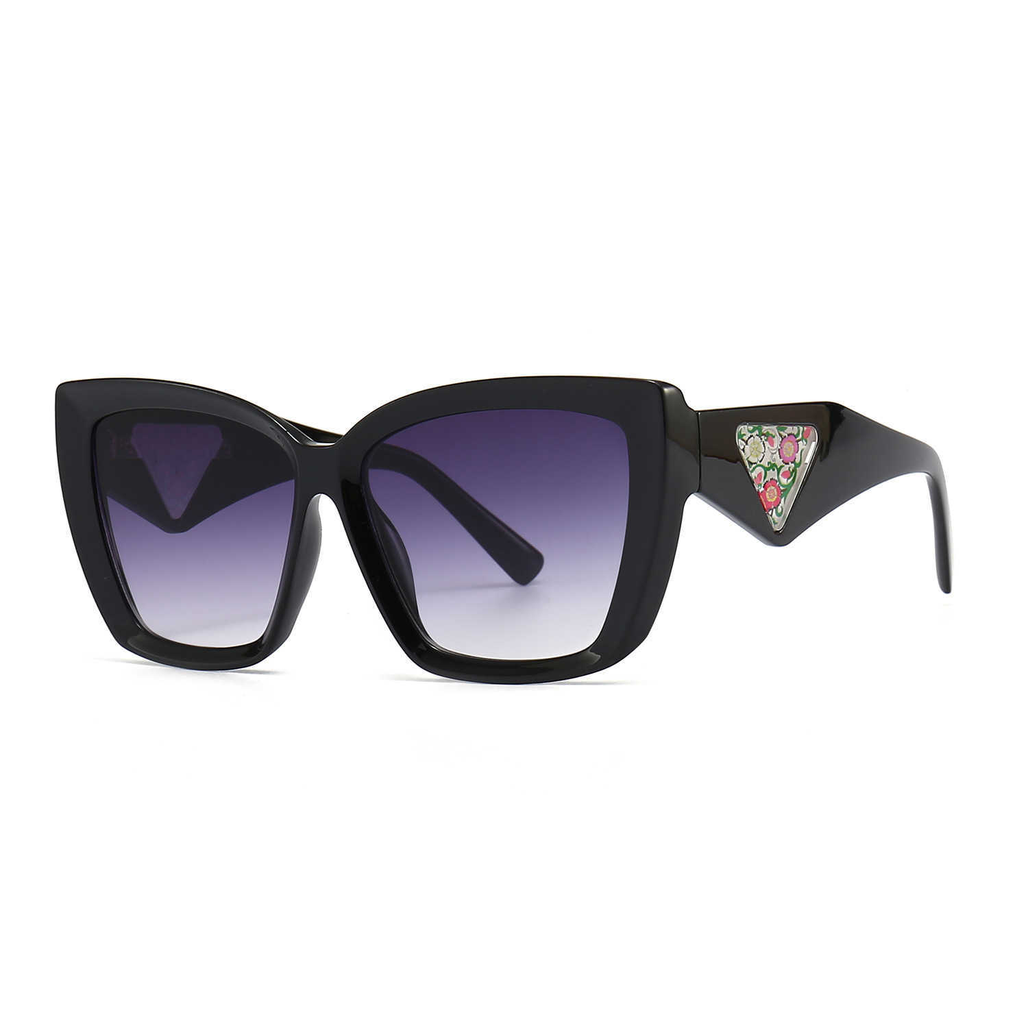 

Wholesale of Hot selling Han Chaoliu Street photo cat's eye large frame inverted triangle sunglasses 9138