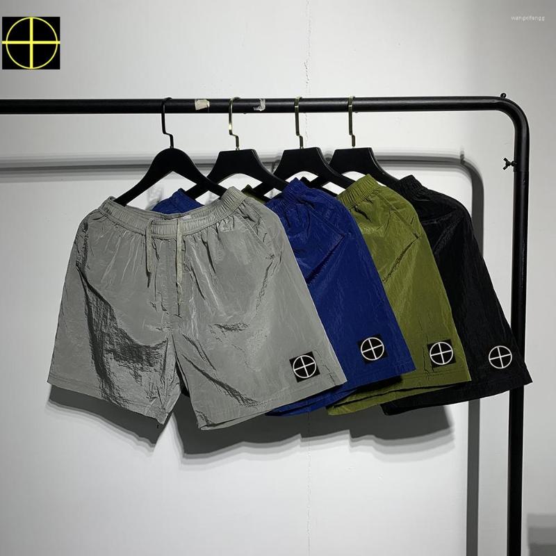 

Men's Shorts High Quality Patch Men Women Casual Inside Mesh Breathable Embroidery Badge Beach, Gray