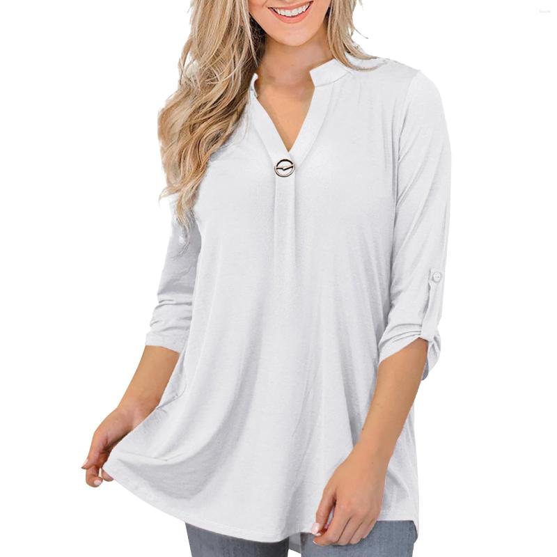 

Women's Blouses Exercise Tops For Women Tube Top Shirt Womens Solid Casual V The Limited, Green