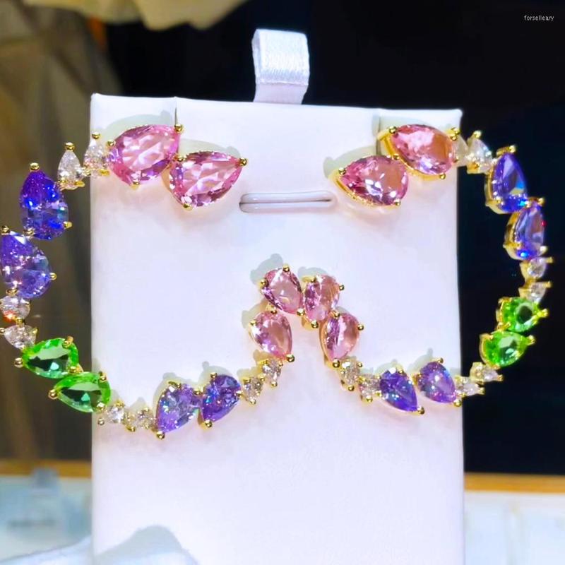 

Dangle Earrings Soramoore Luxury Big Round CZ High Quality Cubic Zirconia European Wedding Party Show Gift Jewelry Original