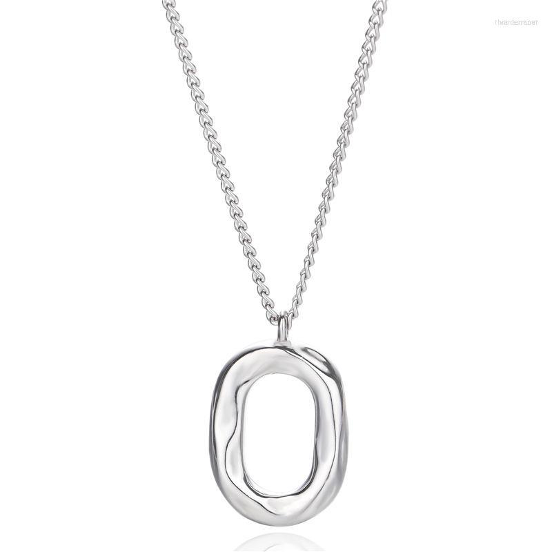 

Chains 925 Sterling Silver Irregular Distortion Pendant Necklace For Women Jewelry Necklaces