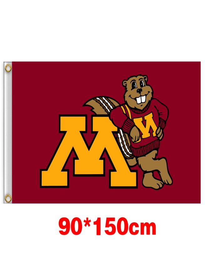 

Minnesota Golden Gophers University College Flag 150CM90CM 3X5FT Polyester Custom Any Banner Sports Flag flying homegarden outdo5295970
