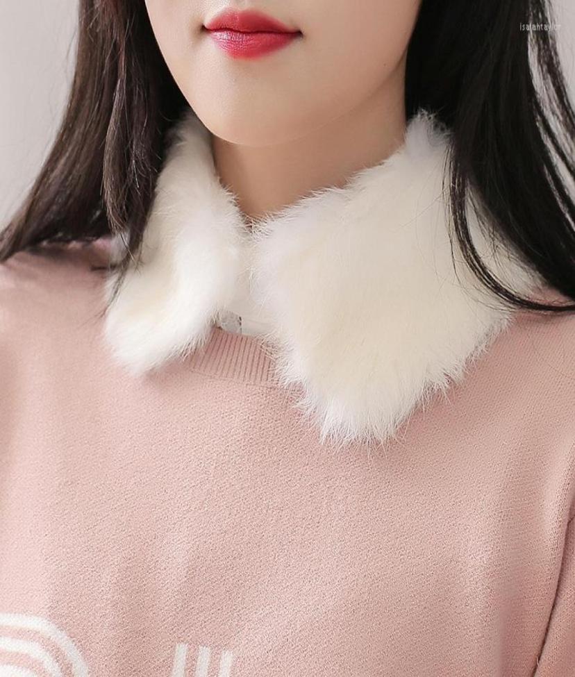 

Bow Ties Linbaiway Korean Autumn Winter Fur Fake Collar For Women Detachable Collars Blouse Decorative Removable False9738499