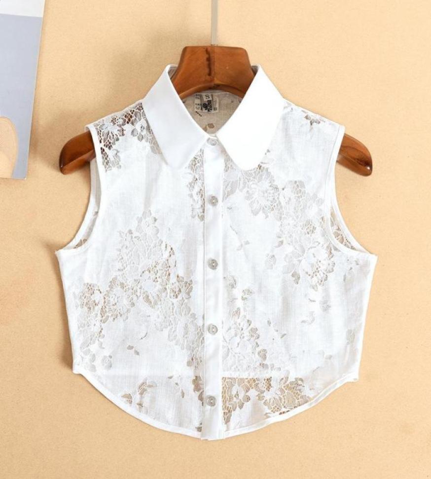 

Bow Ties Embroidered Fake Collar For Women Black White Shirt Blouse Tops Decor Vintage Detachable False AccessoriesBow3389661