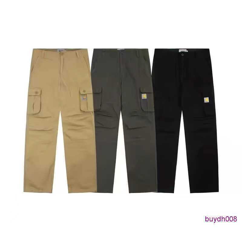 

Fashion Men's and Women's Trousers Tooling Brand Carhart New Autumn Winter Multi Pocket Overalls Trend Loose Fitting Couples Casual Straight Trousers 8x4e, Black