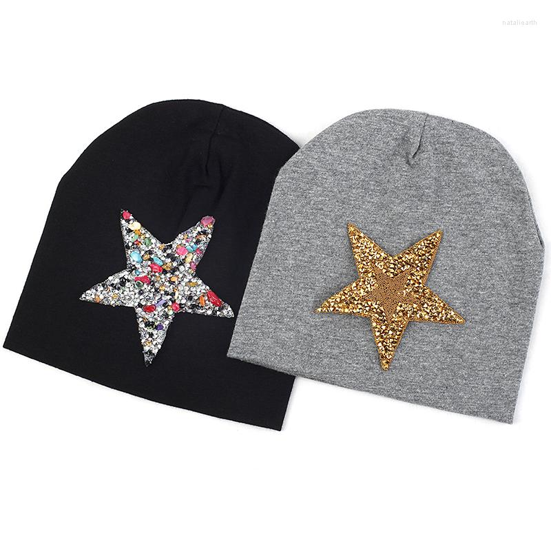 

Berets Cotton Baby Skull Caps Pentagram Girls Boys Infant Winter Warm Beanie Hats Unisex Beanies For 0-3month, White light gray