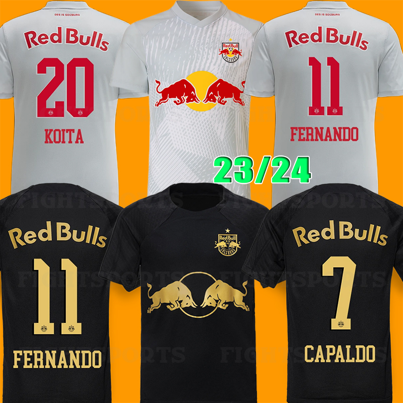 

23 24 Re ds B ulls Salzburg Salzburg Soccer Jerseys FERNANDO PAVLOVIC OKAFOR DEDIC SOLET ADAMU KJAERGAARD CAPALDO Red Football Shirts, 23 24 away