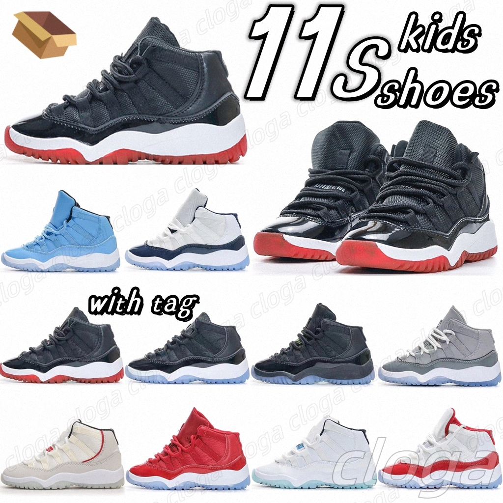 

Cherry kids shoes 11s Jumpman youth children bred legend blue cool grey platinum tint 25th anniversary size EUR 25-35 concord win like 96