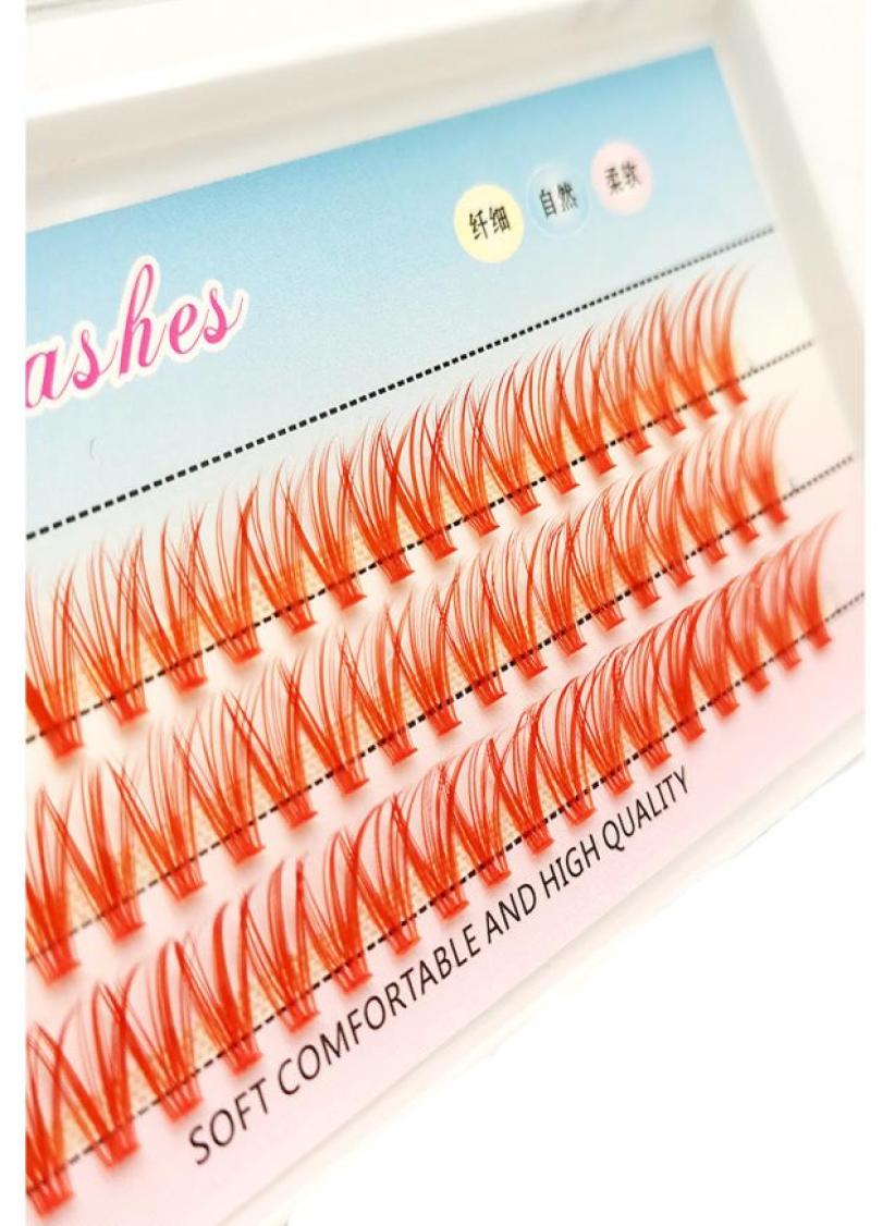 

Lashes cluster colored Graft false eyelashes 8910111213141516mm Individual 10p20p30p40p clusters makeup single cluster 9867415