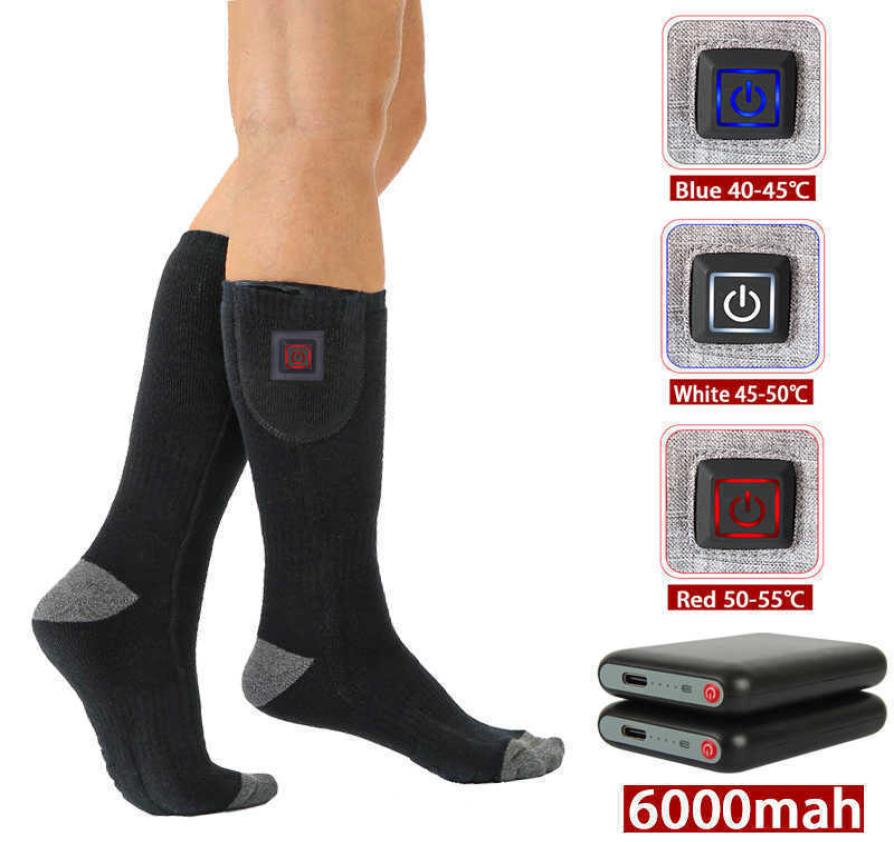 

Sports Socks Winter Ectric Heated Men Women Thermal Heating Thermosocks Foot Warmer Trekking Ski Cycling Outdoor Warm L2210261048888, Orange