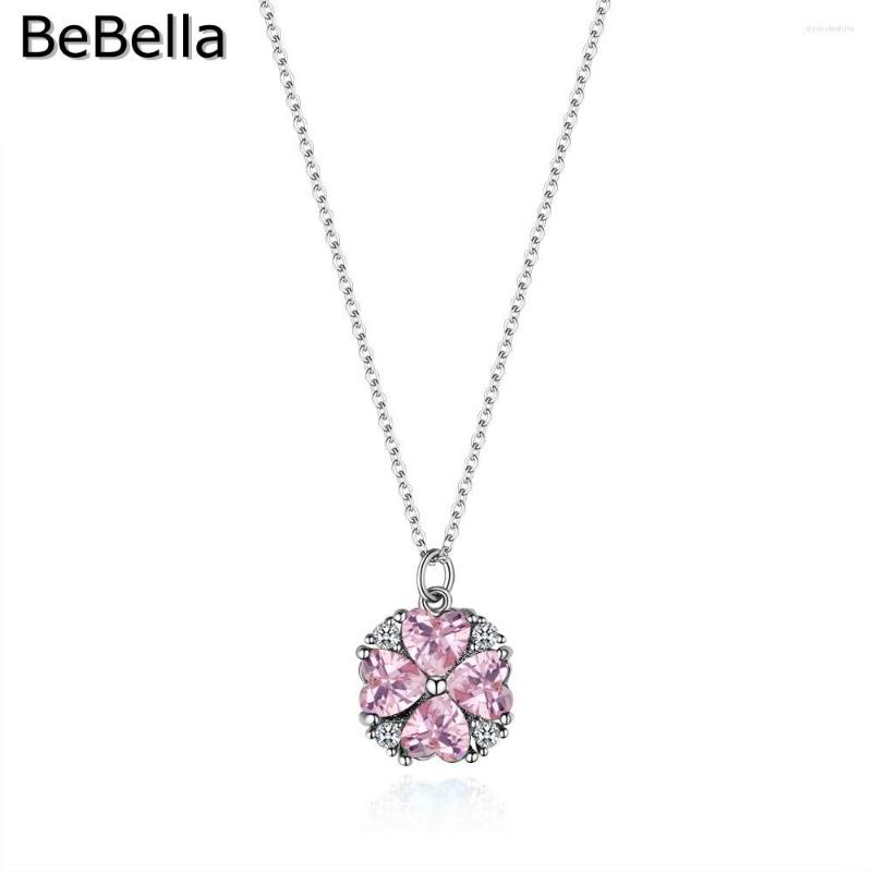 

Pendant Necklaces BeBella Lucky Clover Necklace With High Quality Cubic Zirconia Stone Fashion Jewelry For Women Girls Christmas Gift