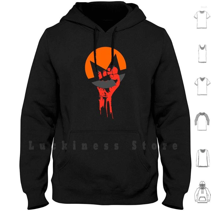 

Men's Hoodies Monero Revolution Cryptocurrency Altcoin Blockchain Crypto Trading, Teenlongsleeve-gray