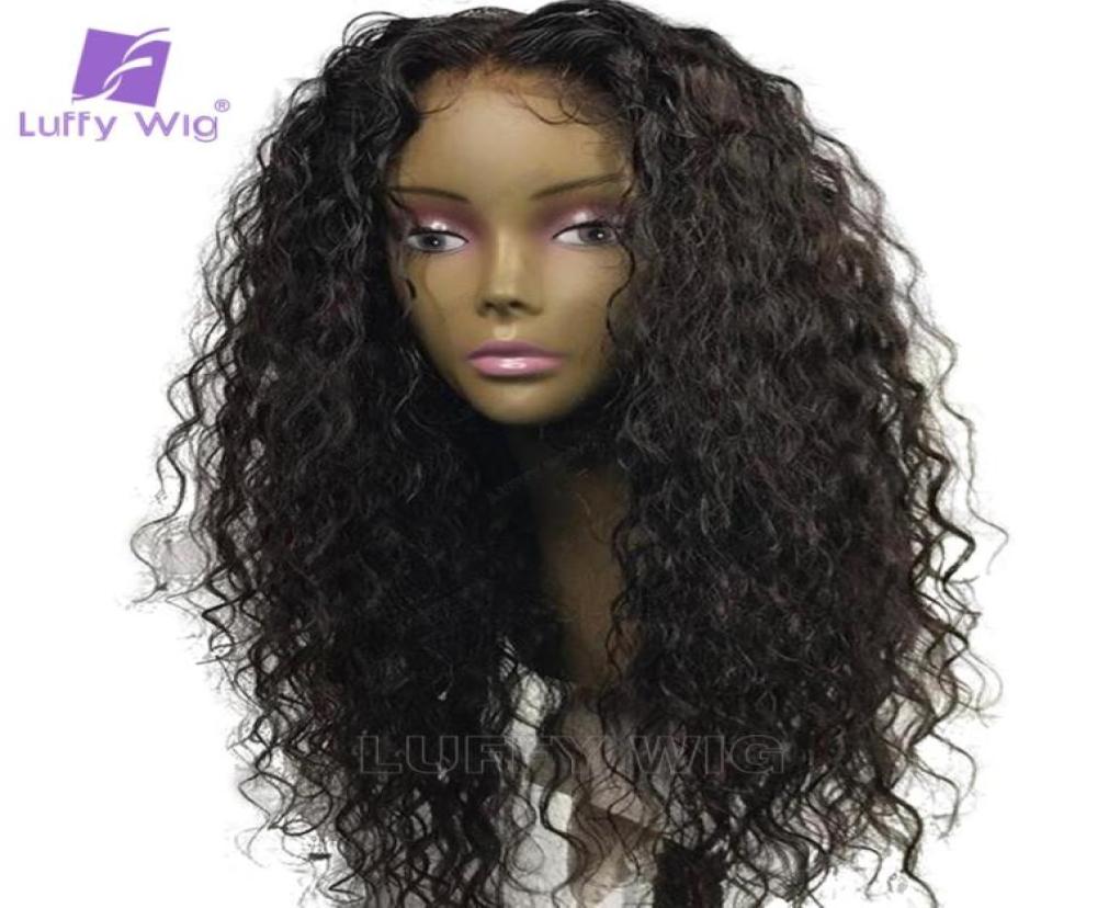 

Pre Plucked Curly Lace Front Wig 13x6 Glueless Lace Front Human Hair Wigs for Women HD Transparent Lace Remy Brazilian LUFFY4778681631850, Natural color