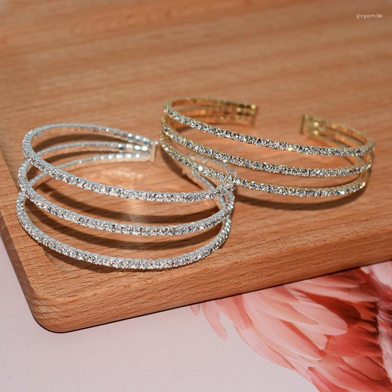 

Bangle Femme Personality Fashion Luxury Designer Jewelry INS Temperament Bangles Bracelets For Women Crystal Accessories