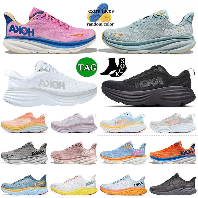

2023 Hokas One One Bondi 8 Running Shoes Hokas Clifton 8 9 Sneakers Carbon x2 Triple White Black Cloud Mist Blue Absorbing Road Shock absorption Trainers Outdoor 36-45, C17 clifton 8 40-45